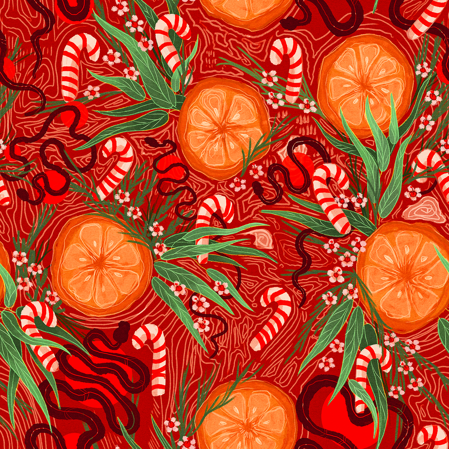 ORANGE WRAPPING PAPER | CHRISTMAS