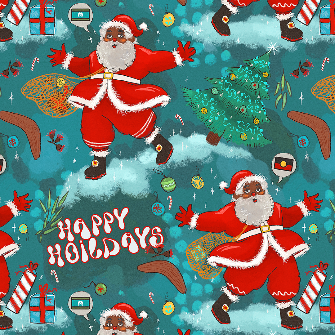 SANTA WRAPPING PAPER | CHRISTMAS