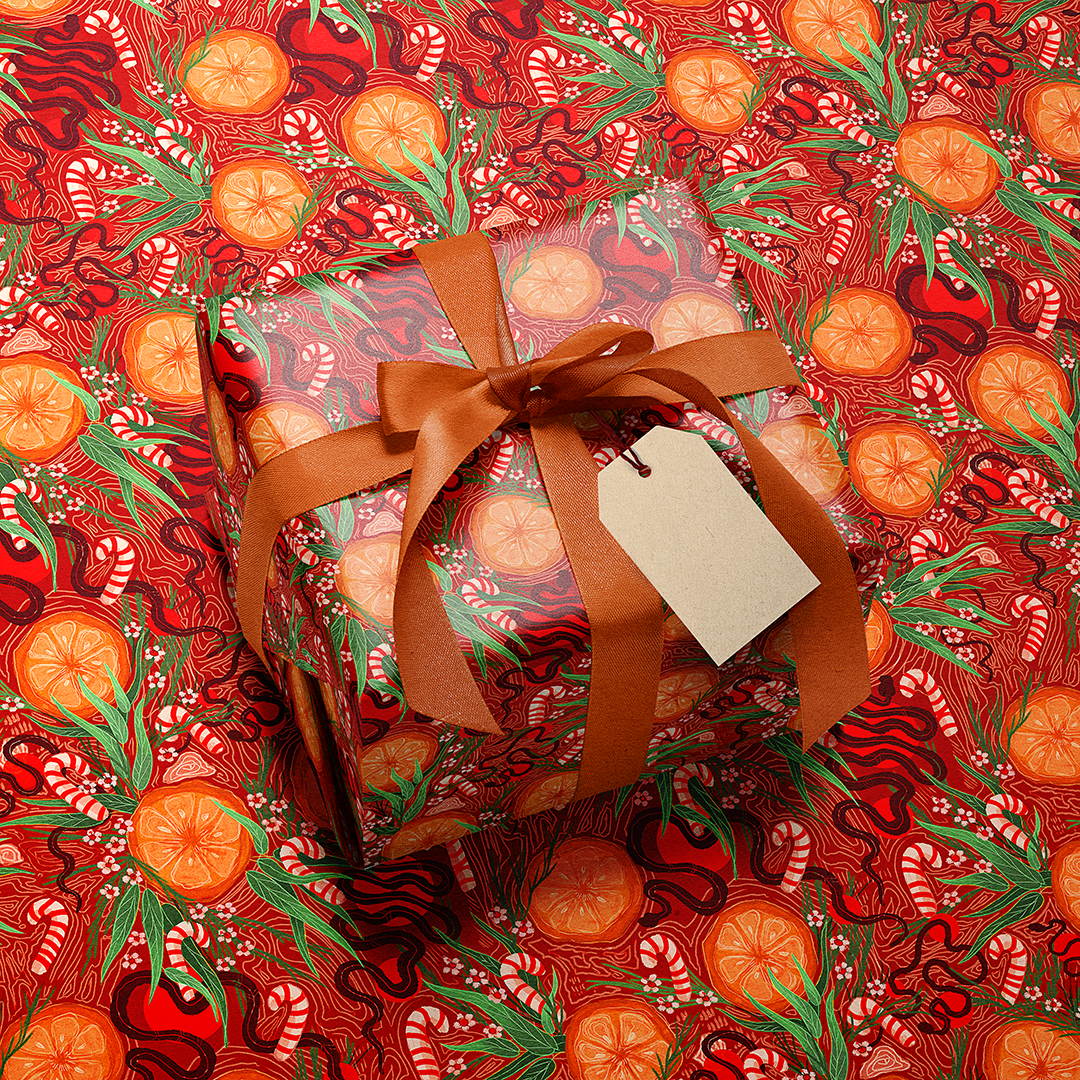 ORANGE WRAPPING PAPER | CHRISTMAS